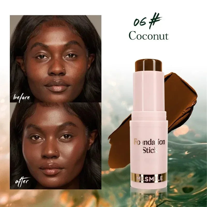 Facial Stick Foundation Full Coverage Dark Skin Foundation Makeup Lasting Oil-control Concealer Base Cream Matte Natural Primer