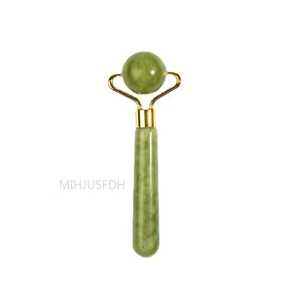 Natural Jade Roller Massager for Face Body Back Foot Massage Roller Facial Liftting Anti-wrinkle Double-end Gua Sha Jade Stone