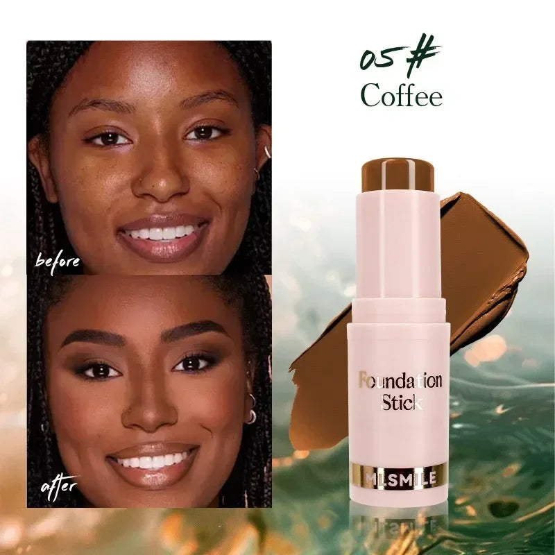 Facial Stick Foundation Full Coverage Dark Skin Foundation Makeup Lasting Oil-control Concealer Base Cream Matte Natural Primer