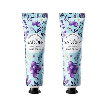 1/2pcs SADOER Grape Hand Cream Anti-Drying Crack Moisturizing Brightening Repairing Hand Creams For Hands Skin Care