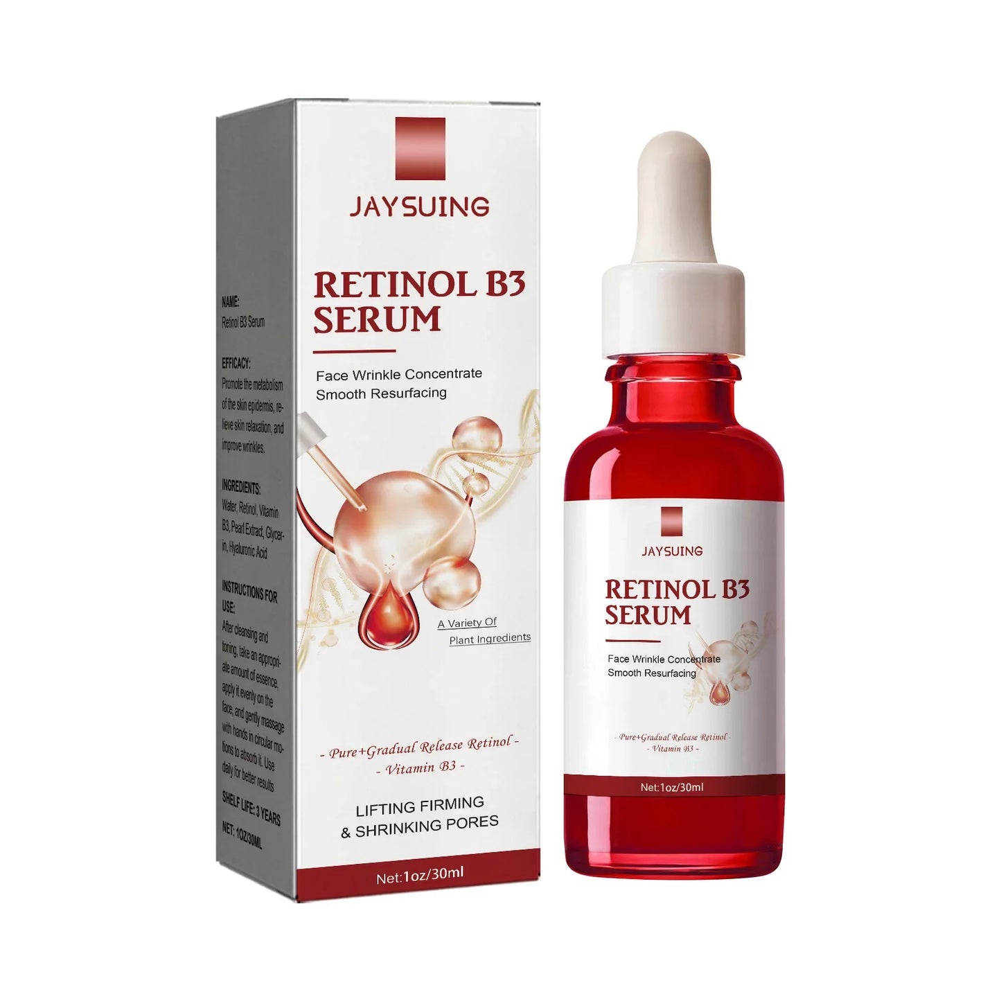 30ml Original Essence RETINOL B3/HYALU B5/NIACINAMIDE 10/CICAPLAST B5/VC10 Serum Facial Skin Care