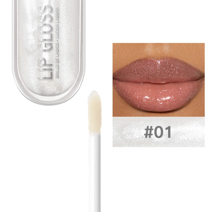 USHAS 12 Colors Glitter Lip Gloss Long Lasting Diamond Pearlescent Metallic Liquid Lipstick Moisturizing Lip Glaze Cosmetics